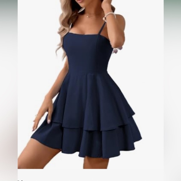 QNNGXX Dresses & Skirts - NWT Dark Blue Layered Mini Dress: Dance, Party, Holiday. Large. QNNGX